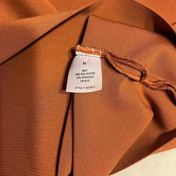 Sharp Bodycon Dress, Rust/Orange - Picture 4 of 5
